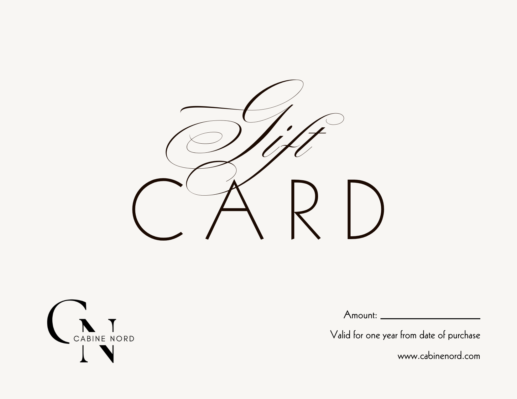 Cabine Nord Gift Card
