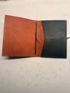 A6 Bifold- Saddle Leather with Black Rear Pocket